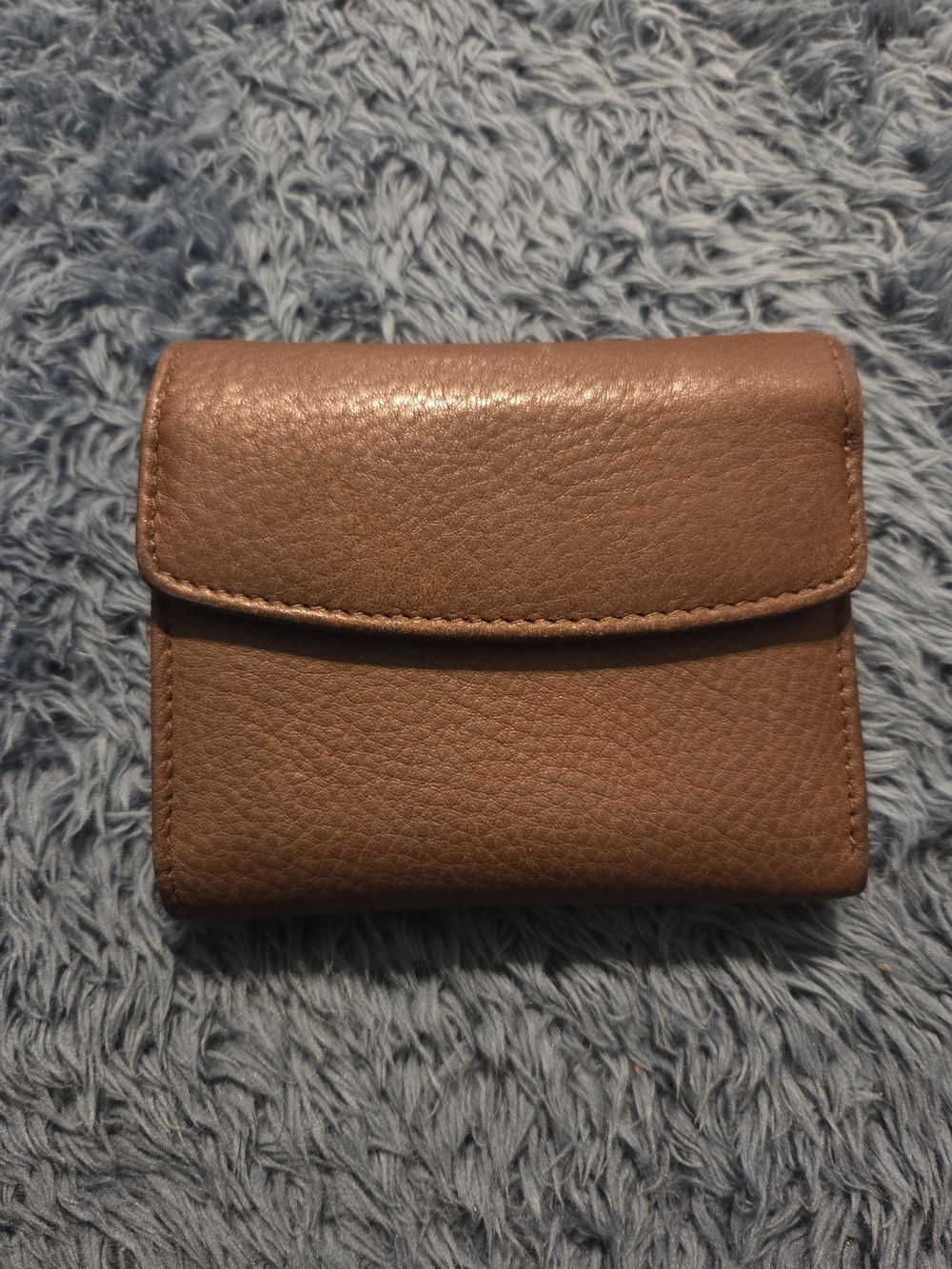 Buxton Small Brown Leather Trifold Wallet Women's Men's Unisex
